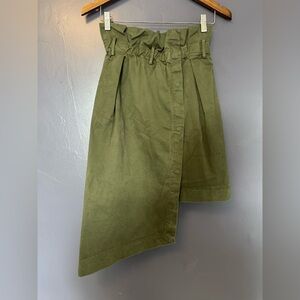 ZARA Paper Bag Asymmetrical Stretch Skirt EUC Size Small